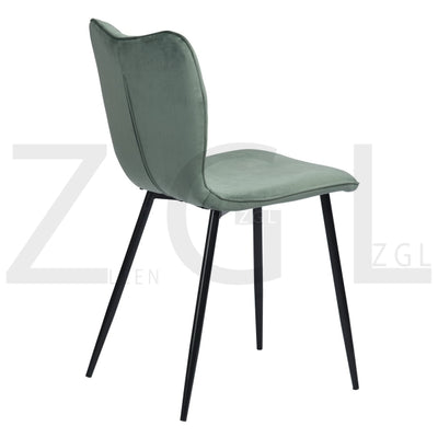 DURSO VELVET GREEN BLACK LEG