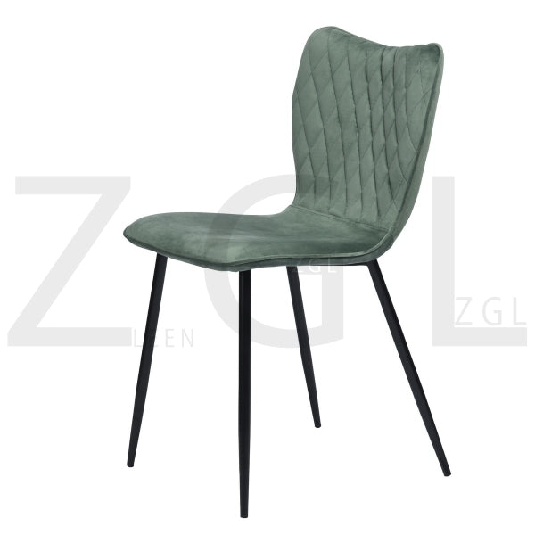 DURSO VELVET GREEN BLACK LEG