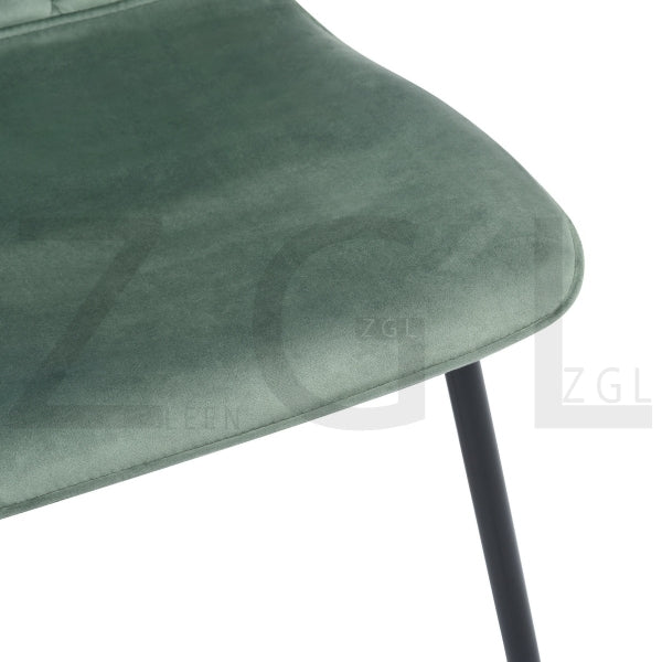 DURSO VELVET GREEN BLACK LEG