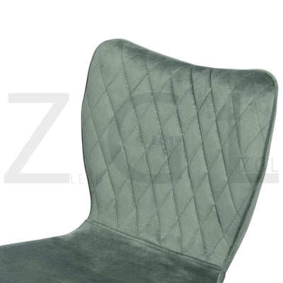 DURSO VELVET GREEN BLACK LEG