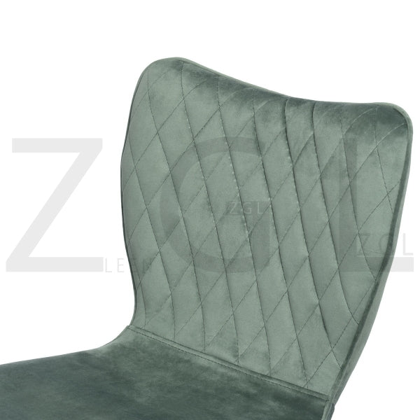 DURSO VELVET GREEN BLACK LEG