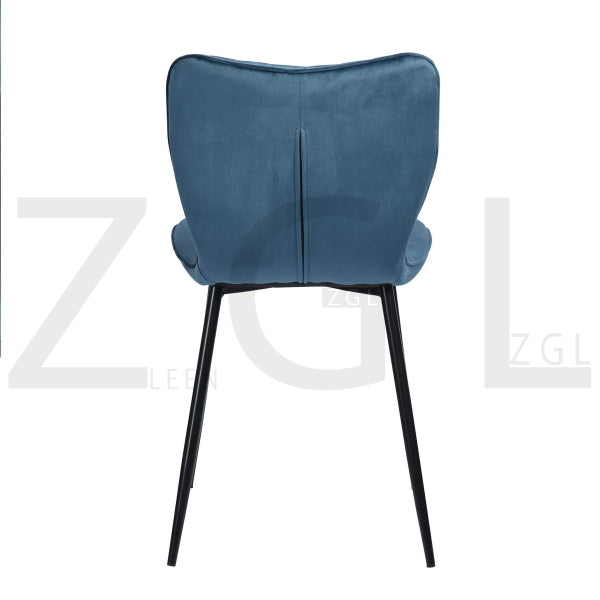 DURSO VELVET BLUE BLACK LEG