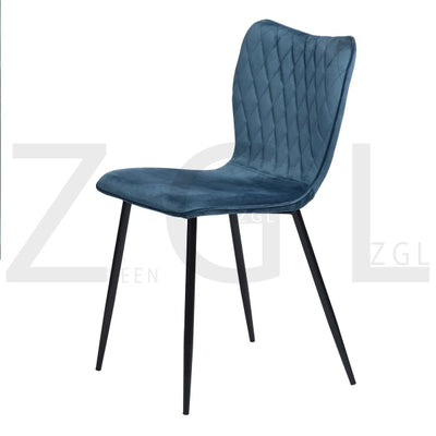 DURSO VELVET BLUE BLACK LEG
