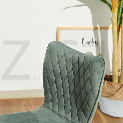 DURSO VELVET GREEN BLACK LEG