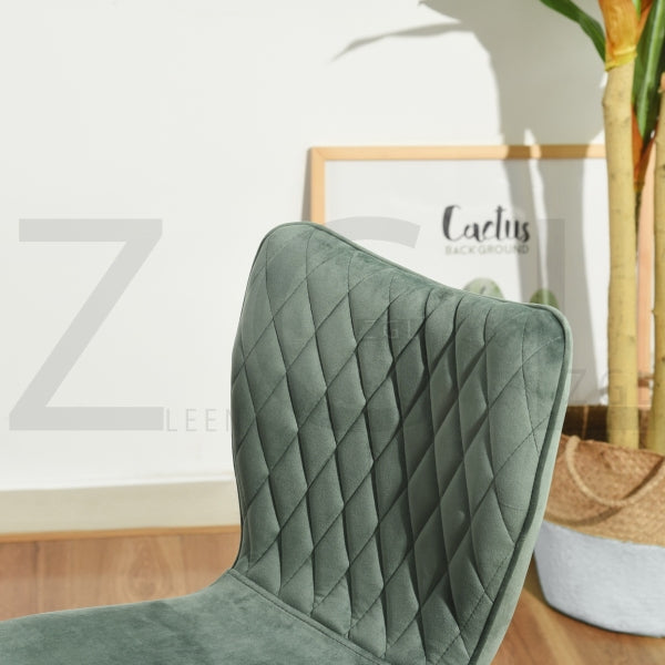DURSO VELVET GREEN BLACK LEG
