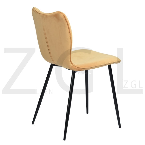 DURSO VELVET YELLOW BLACK LEG