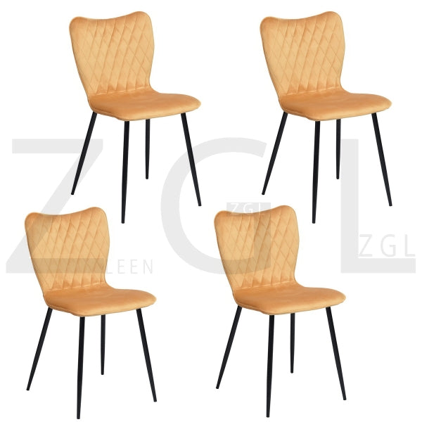 DURSO VELVET YELLOW BLACK LEG
