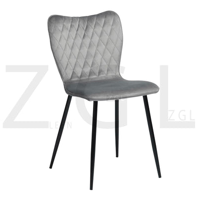 DURSO VELVET GREY BLACK LEG