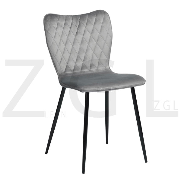 DURSO VELVET GREY BLACK LEG