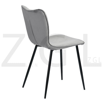 DURSO VELVET GREY BLACK LEG