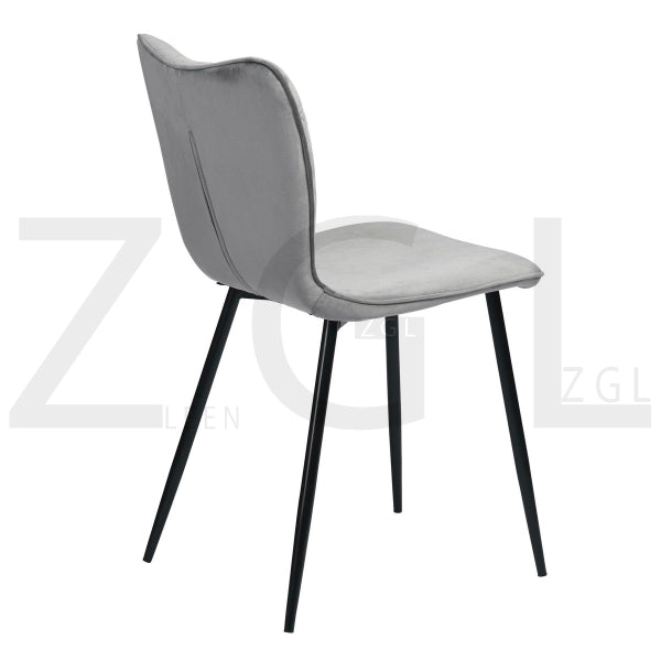 DURSO VELVET GREY BLACK LEG