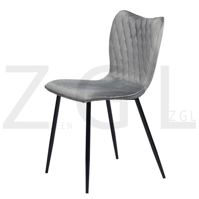 DURSO VELVET GREY BLACK LEG