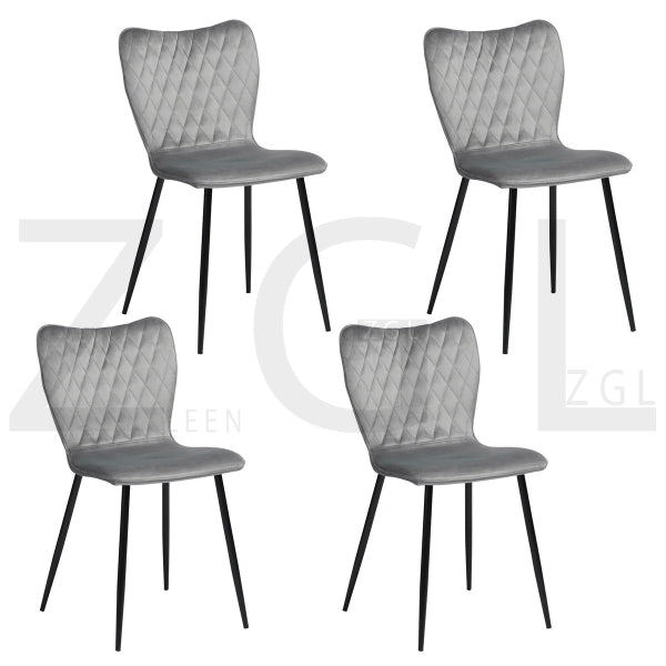 DURSO VELVET GREY BLACK LEG