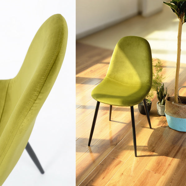 CHARLTON VELVET LIME GREEN POWDER