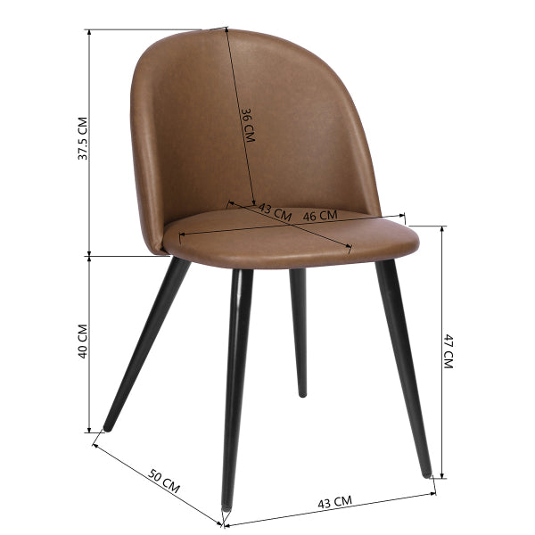ZOMBA BROWN PU BLACK LEG