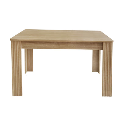 Table de Salle à Manger Moderne en Effet Chêne Naturel - Pieds Sculptés SUKNIEKS