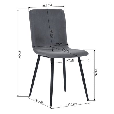 SCARGILL FROSTED VELVET GREY 2PCS