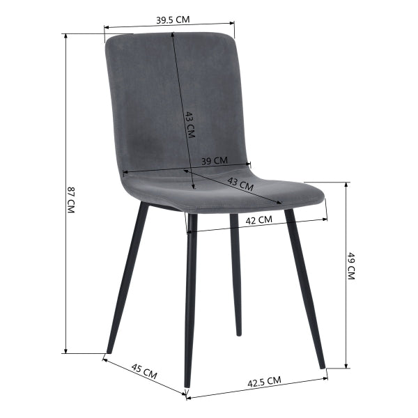 SCARGILL FROSTED VELVET GREY 2PCS