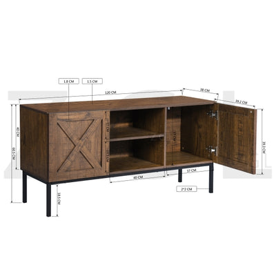 BEBOU TV STAND SMALL VINTAGE BROWN