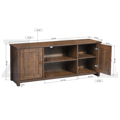 FAVRE TV STAND LONG SMALL VINTAGE BROWN