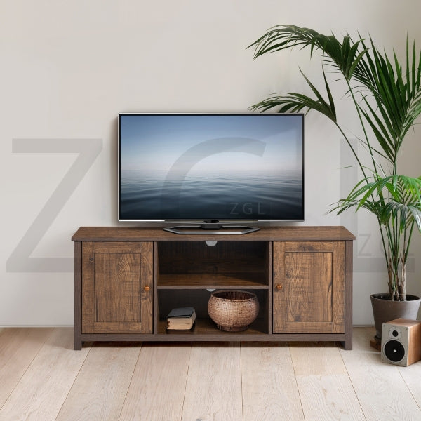 FAVRE TV STAND LONG SMALL VINTAGE BROWN