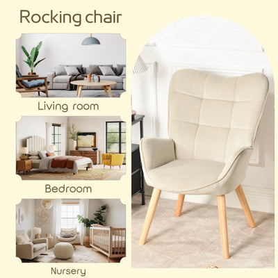 Scandinavian armchair in beige corduroy with beech legs KANAS CORDUROY BEIGE OAK LEG