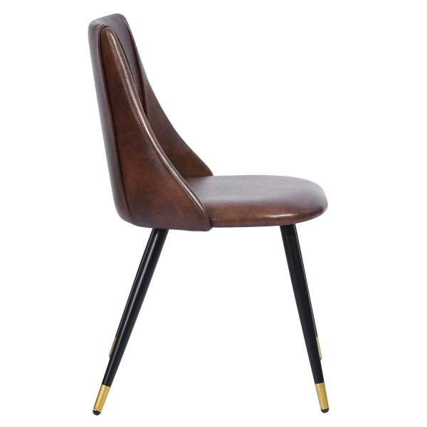 SMEG DARK BROWN PU BLACK GOLD LEG