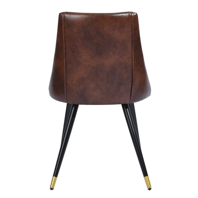SMEG DARK BROWN PU BLACK GOLD LEG