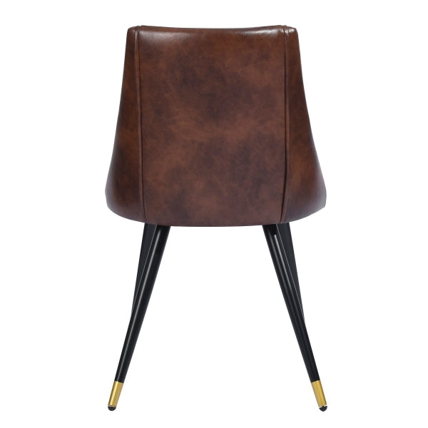 SMEG DARK BROWN PU BLACK GOLD LEG
