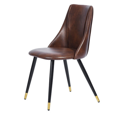 SMEG DARK BROWN PU BLACK GOLD LEG