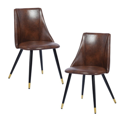SMEG DARK BROWN PU BLACK GOLD LEG