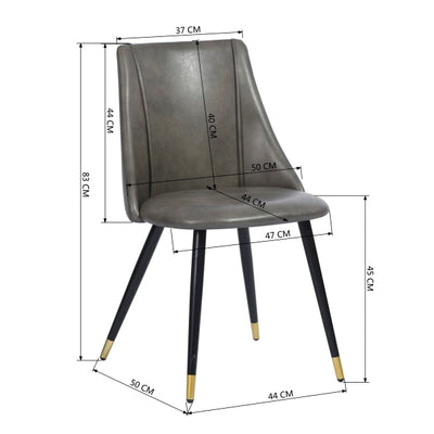 SMEG GREY PU BLACK GOLD LEG