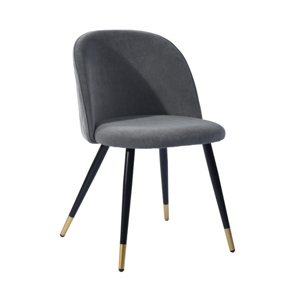 ZOMBA GREY VELVET BLACK GOLD LEG