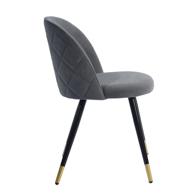 ZOMBA GREY VELVET BLACK GOLD LEG