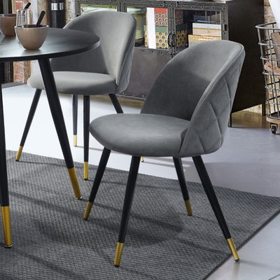 ZOMBA GREY VELVET BLACK GOLD LEG