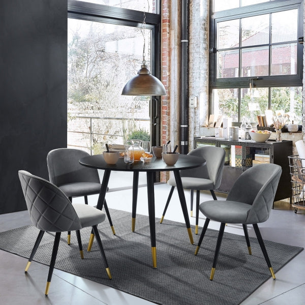 ZOMBA GREY VELVET BLACK GOLD LEG