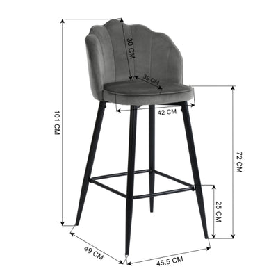 ACUFF BARSTOOL GREY UKFR