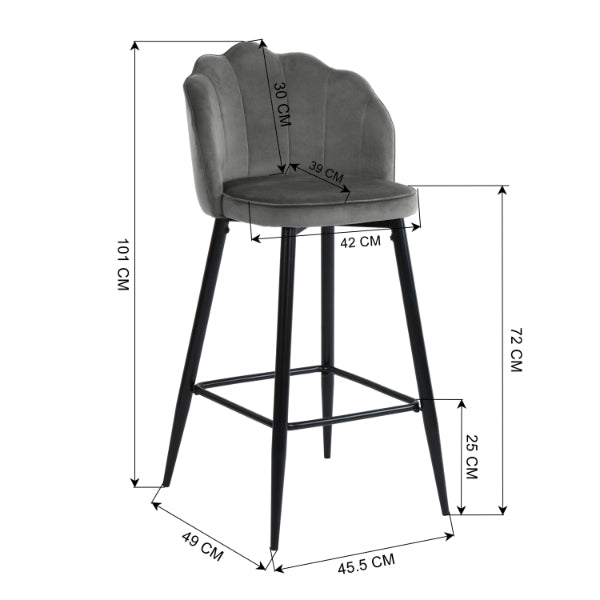 ACUFF BARSTOOL GREY UKFR