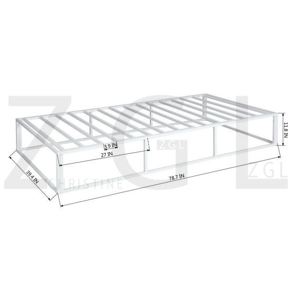 DANKE 1M METAL BED WHITE
