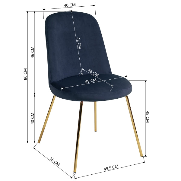 ZANKA DARK BLUE GOLD LEG UKFR