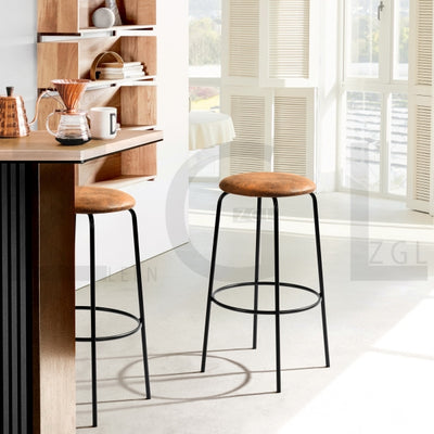 HAMER BARSTOOL SUEDE BROWN