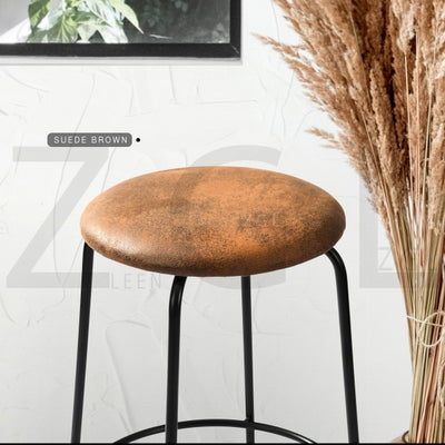 HAMER BARSTOOL SUEDE BROWN