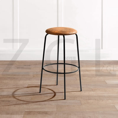 HAMER BARSTOOL SUEDE BROWN