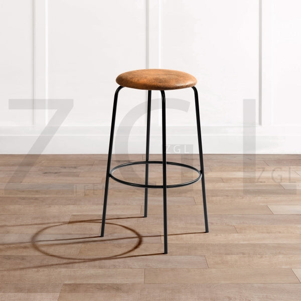 HAMER BARSTOOL SUEDE BROWN