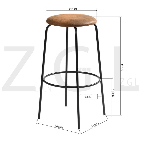 HAMER BARSTOOL SUEDE BROWN