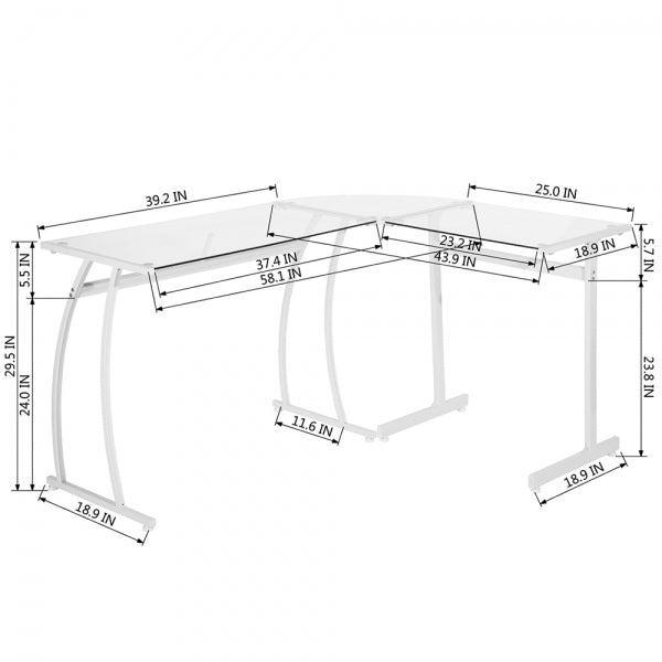ARLETTE CLEAR GLASS WH JM