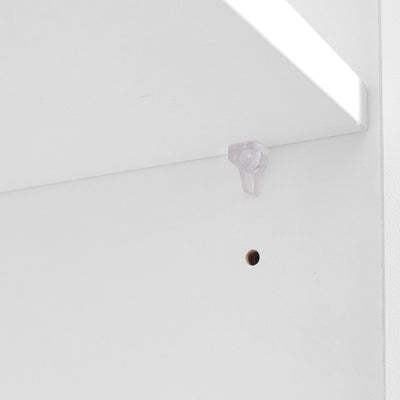 Meuble TV Blanc Élégant et Fonctionnel avec Portes Push-to-Open et Étagères Réglables AEKRON