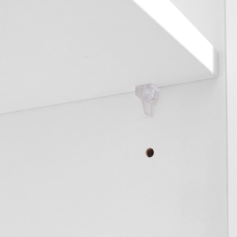 Meuble TV Blanc Élégant et Fonctionnel avec Portes Push-to-Open et Étagères Réglables AEKRON