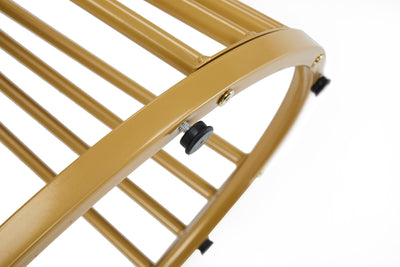 Table à Manger Ronde Blanche Effet Marbre avec Piétement Métallique Design AIZU