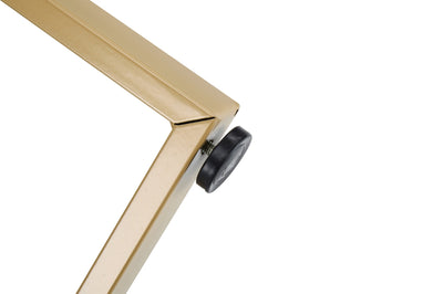 Table à Manger Ronde Blanche Effet Marbre avec Piétement Métallique Design AIZU